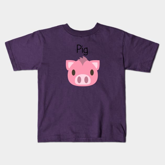 Piggly Pig Kids T-Shirt by EclecticWarrior101